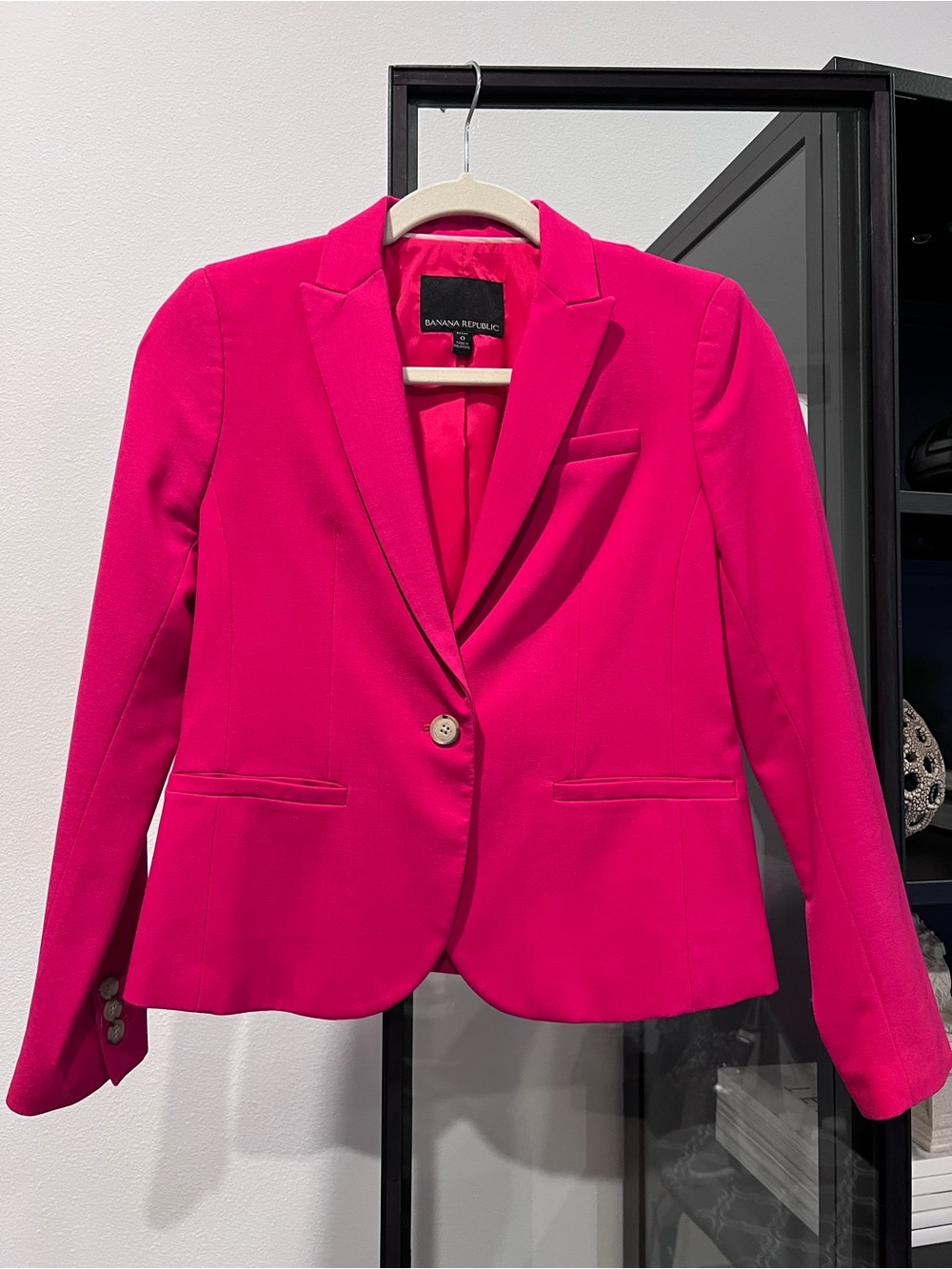Banana Republic Vibrant Pink Single-Button Blazer